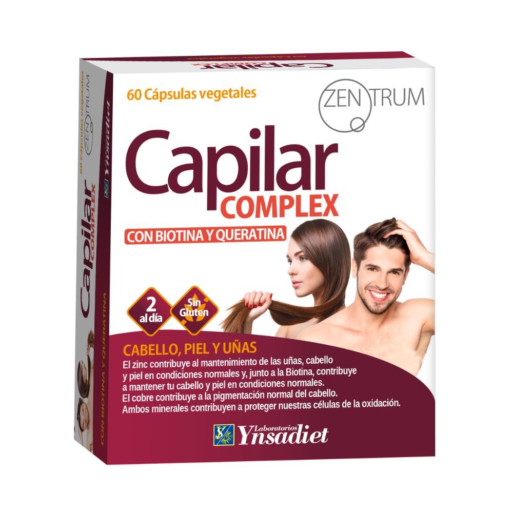 Zentrum Capilar + Biotina 60 Cápsulas Vegetales-1