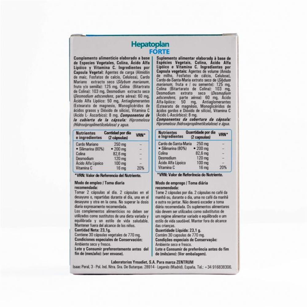 Zentrum Hepatoplan Forte 30 Cápsulas-2