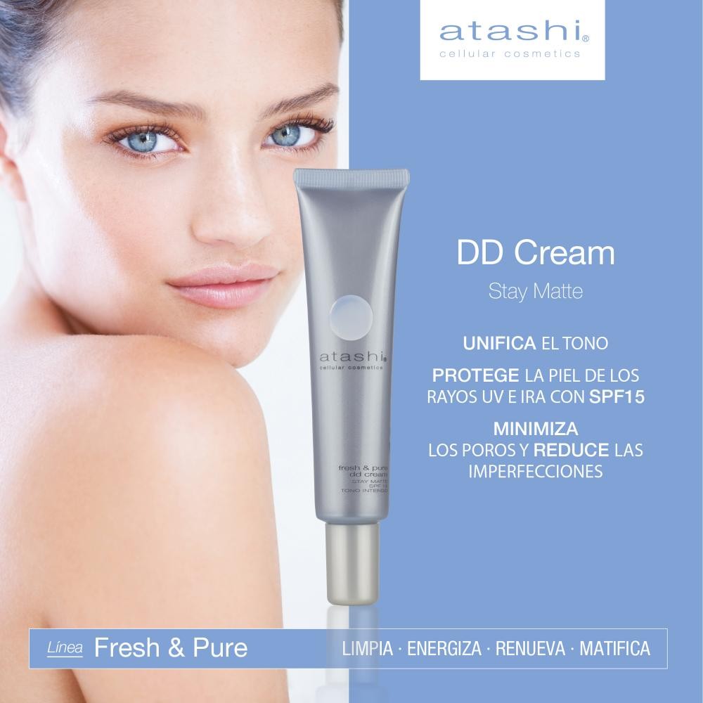 ATASHI Fresh & Pure DD CREAM Matificante Tono Intenso SPF 15+ 40 ml-3