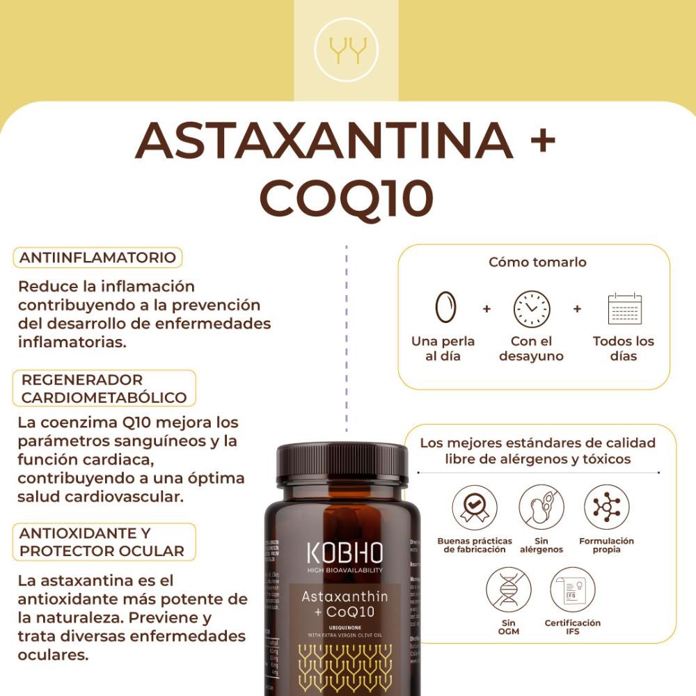 Kobho Labs Astaxantina + CoQ10 60 Cápsulas-13