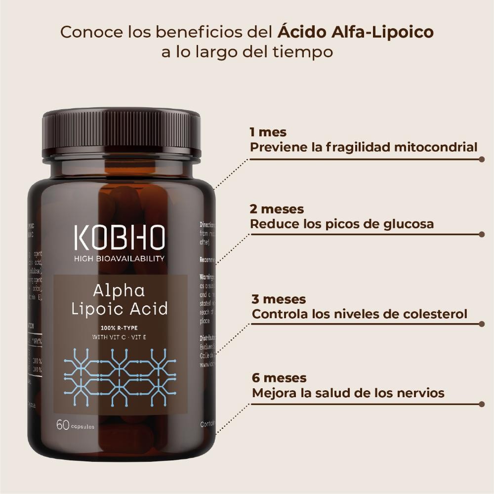 Kobho Labs Ácido Alfa-Lipoico 60 Cápsulas-4