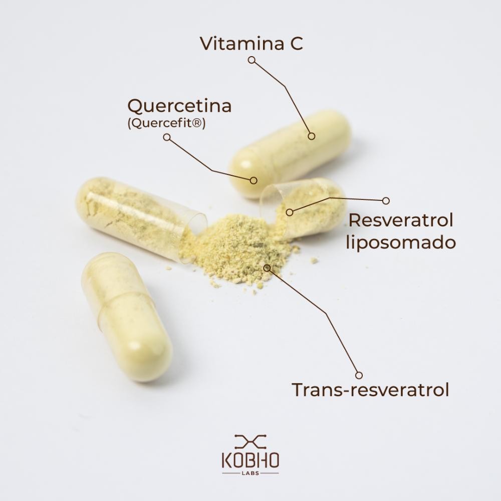 Kobho Labs Trans Resveratrol + Quercetina 60 Cápsulas-3