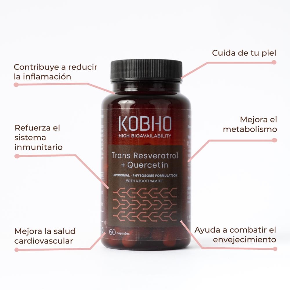 Kobho Labs Trans Resveratrol + Quercetina 60 Cápsulas-4