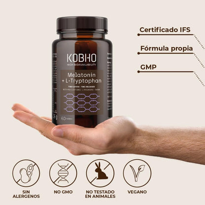 Kobho Labs Melatonina + L-Triptófano 60 Comprimidos-6