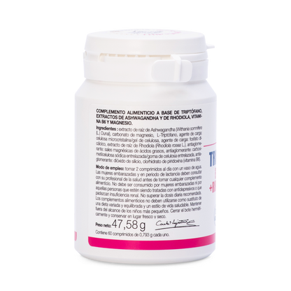 ANA MARÍA LAJUSTICIA Triptófano Plus Ashwagandha Rhodiola y Magnesio 60 Comprimidos