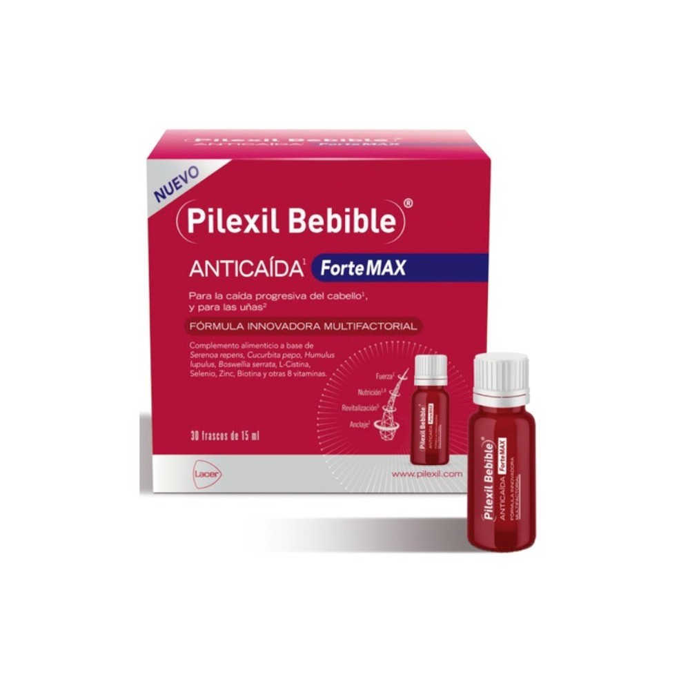 Pilexil Bebible Anticaída Forte Max Frascos Duplo 2x30x15 ml-2