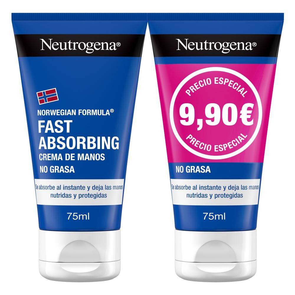 NEUTROGENA DUPLO Crema de Manos Absorción Rápida 2x75ml-1
