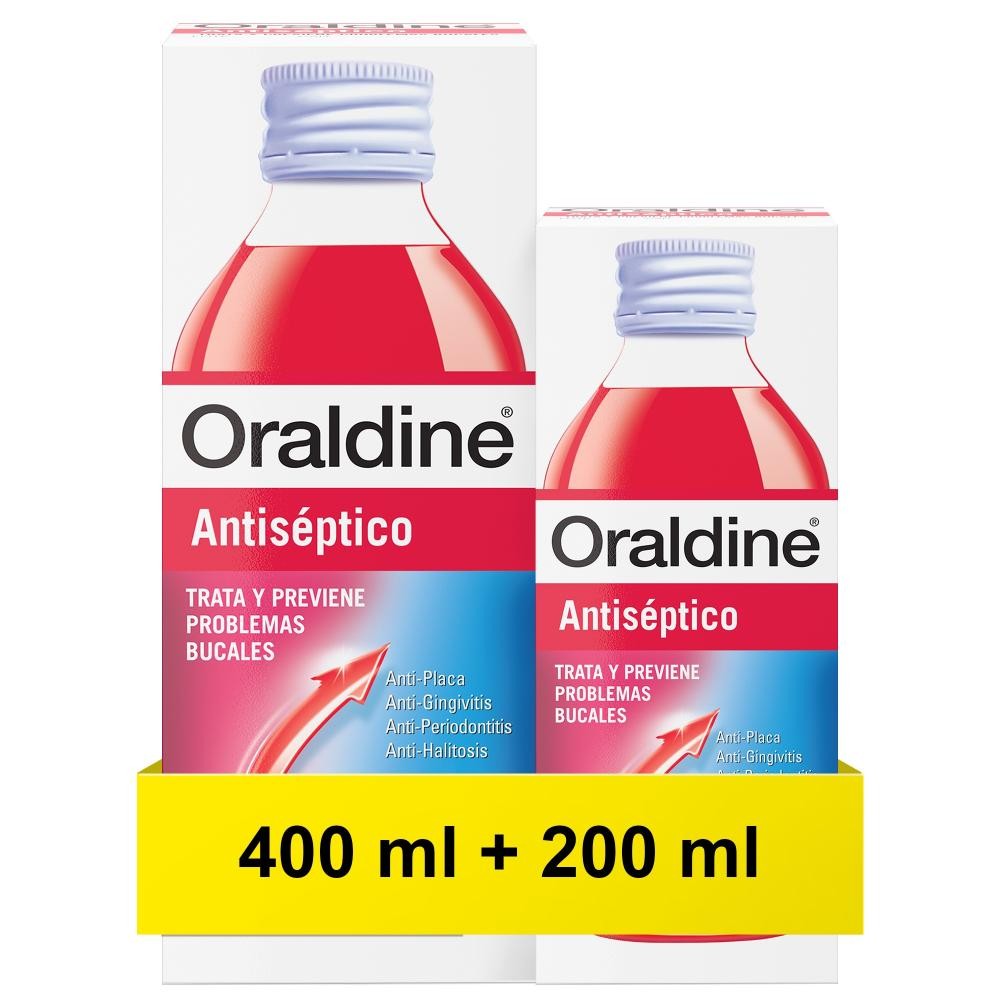 ORALDINE Antiséptico Pack 400ml + 200ml GRATIS-1