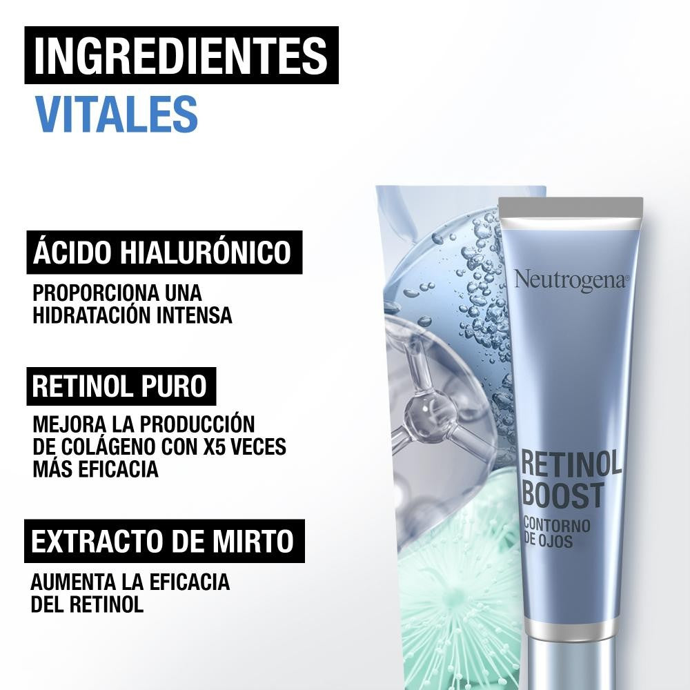 NEUTROGENA Retinol Boost Contorno de Ojos 0,02% Retinol Puro 15ml-6