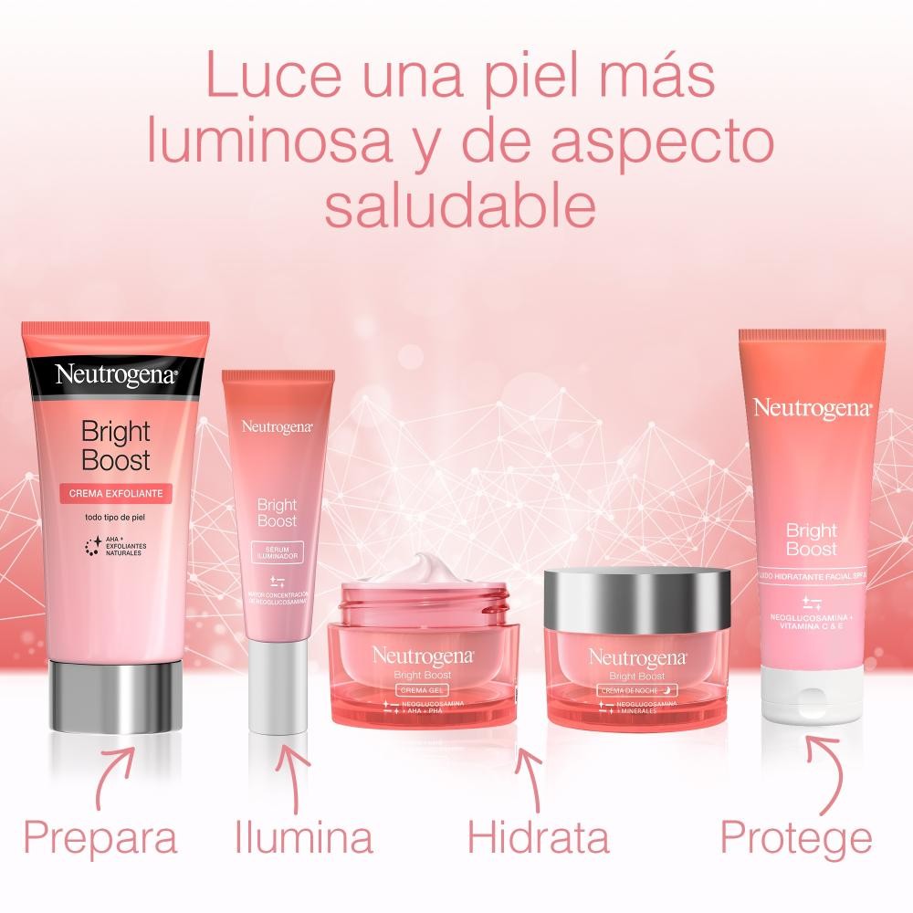 NEUTROGENA Pack Bright Boost Crema Gel 50ml+ Sérum Iluminador 30ml-4