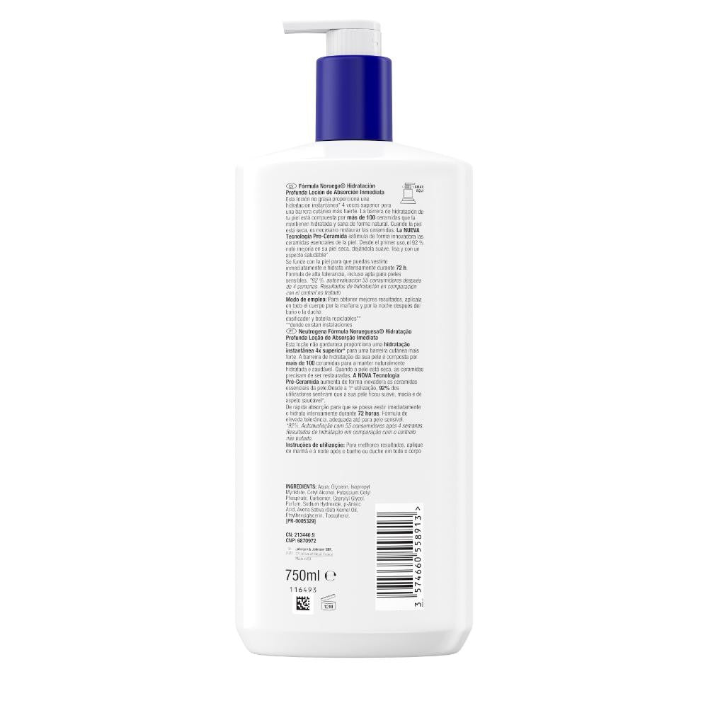 NEUTROGENA Loción Hidratación Profunda Piel Seca 750ml-10