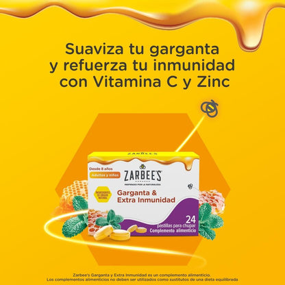 Zarbees Pastillas para Chupar Garganta 24 Comprimidos-2