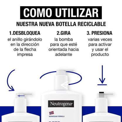 NEUTROGENA Loción Corporal Hidratación Profunda Piel Seca y Sensible 2x750ml-6