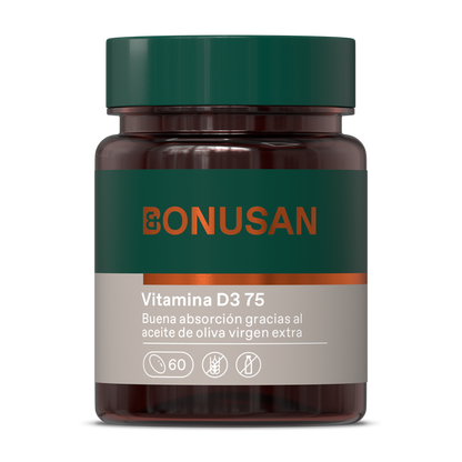 Bonusan Vitamina D3 75 Mcg / 3000 Ui 60 Cápsulas De Gel