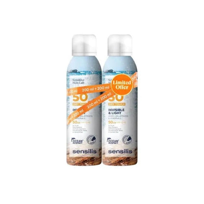 Sensilis Body Spray Invisible & Light SPF50+ Fotoprotector Antiedad Duplo 2x200ml-1
