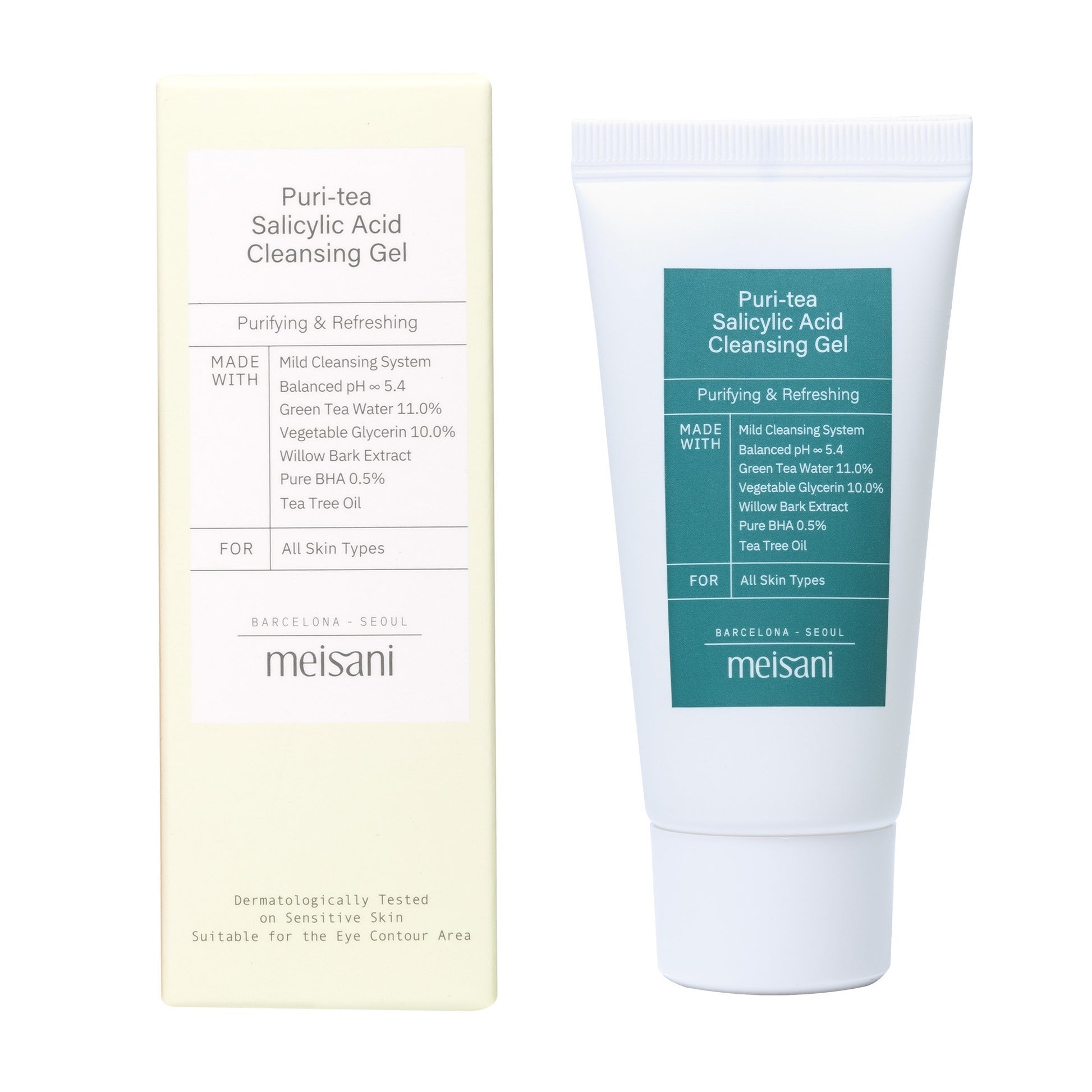 Meisani Puri-Tea Salicylic Acid Cleansing Gel 30 ml-2