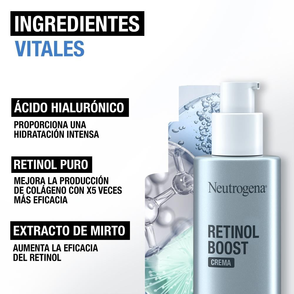 NEUTROGENA Retinol Boost Crema Facial 0,1% Retinol Puro 50ml-6