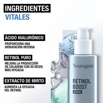 NEUTROGENA Retinol Boost Crema Facial 0,1% Retinol Puro 50ml-6