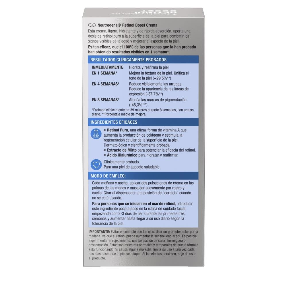 NEUTROGENA Retinol Boost Crema Facial 0,1% Retinol Puro 50ml-15