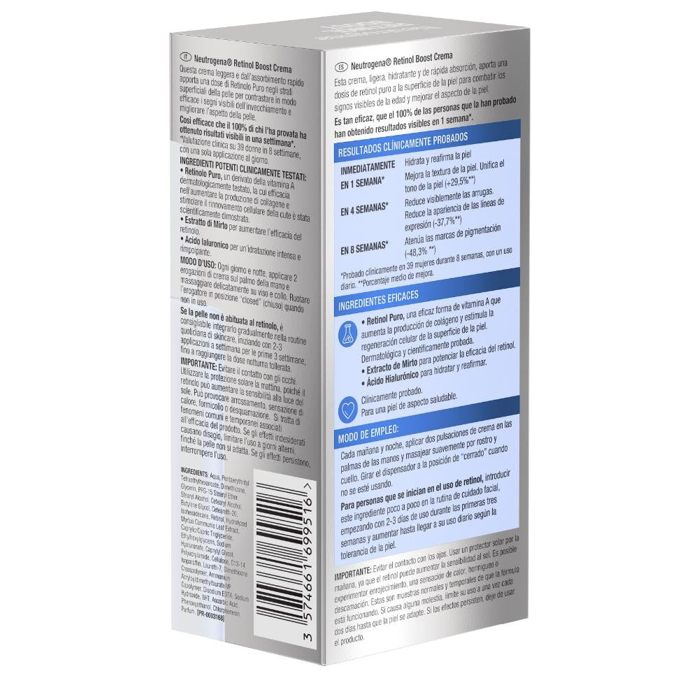 NEUTROGENA Retinol Boost Crema Facial 0,1% Retinol Puro 50ml-16