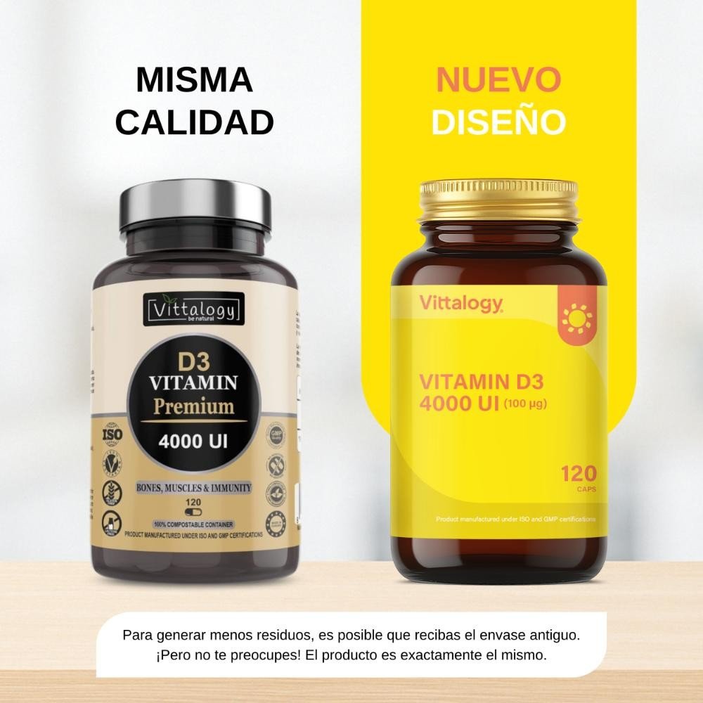 Vittalogy Vitamin D3 4000 UI 3x120 Cápsulas【PACK AHORRO】-4