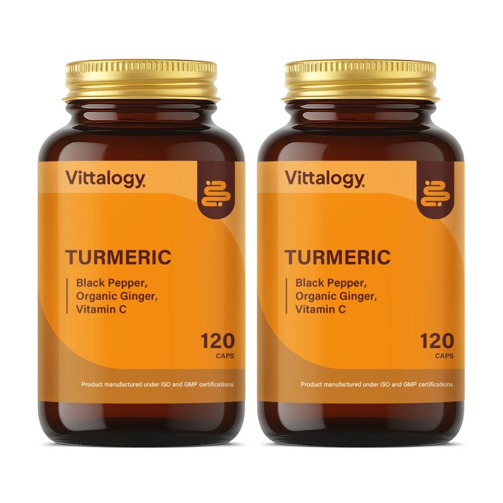 Vittalogy Cúrcuma Turmeric 2x120 Cápsulas【PACK AHORRO】-1