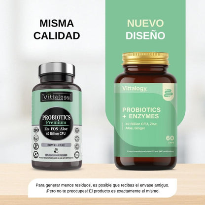 Vittalogy Probiotics + Enzymes 2x60 Comprimidos【PACK AHORRO】-4