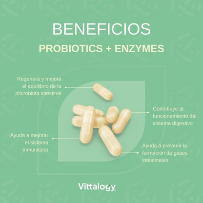 Vittalogy Probiotics + Enzymes 2x60 Comprimidos【PACK AHORRO】-5