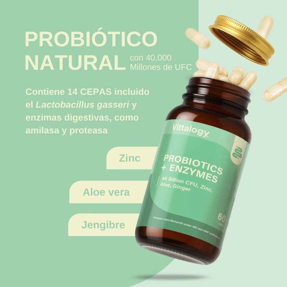Vittalogy Probiotics + Enzymes 2x60 Comprimidos【PACK AHORRO】-6