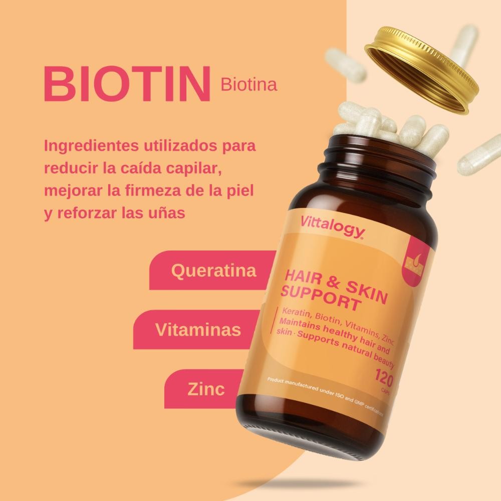 Vittalogy Hair & Skin Support 120 Cápsulas-5