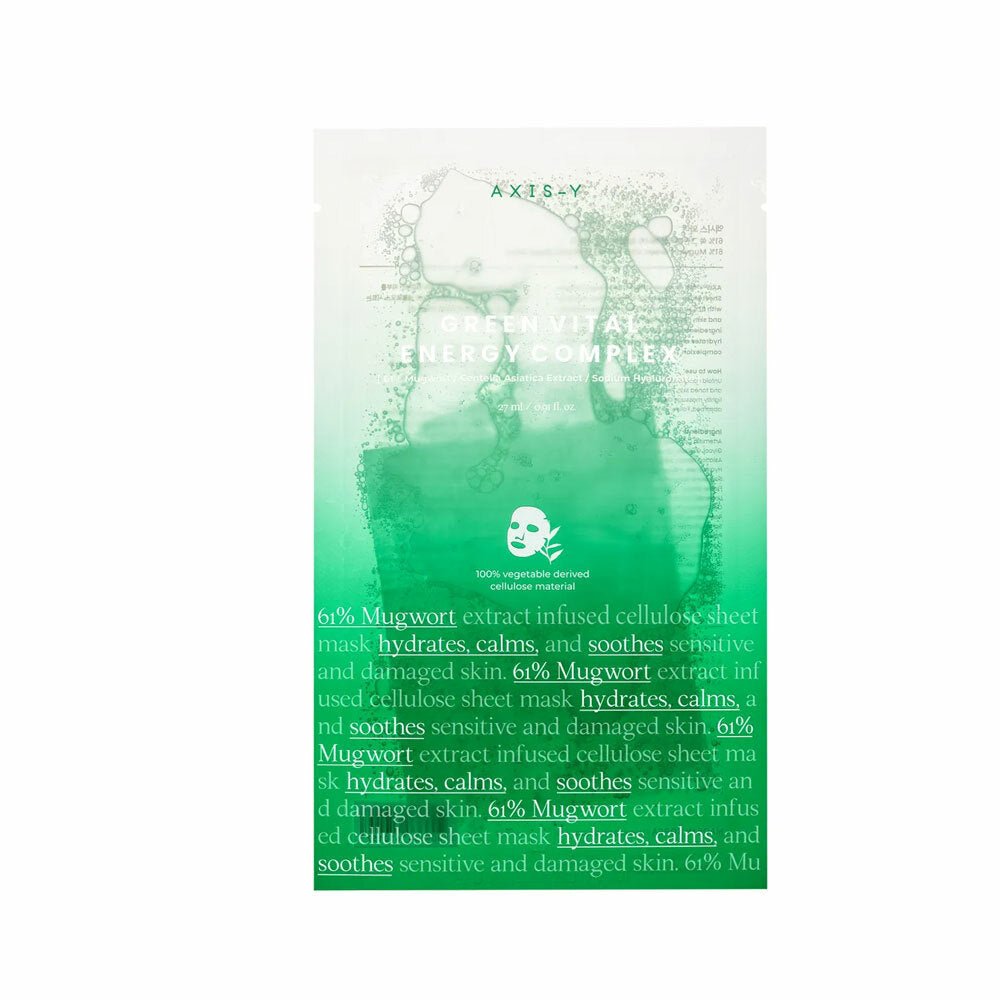 Axis-Y 61% Mugwort Green Vital Energy Complex Sheet Mask