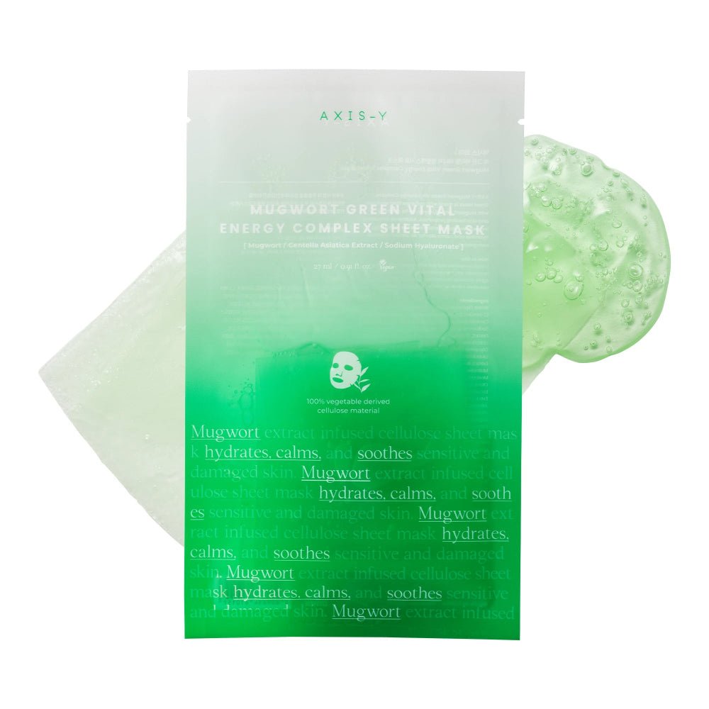 Axis-Y 61% Mugwort Green Vital Energy Complex Sheet Mask - 2