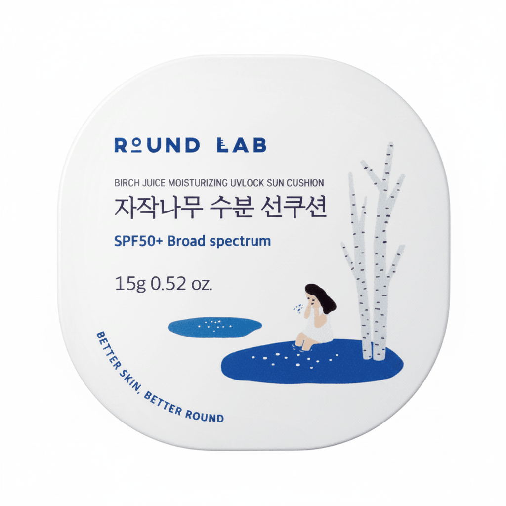 Round Lab Birch Juice Moisturizing Sun Cushion SPF 50+ PA++++ 15g