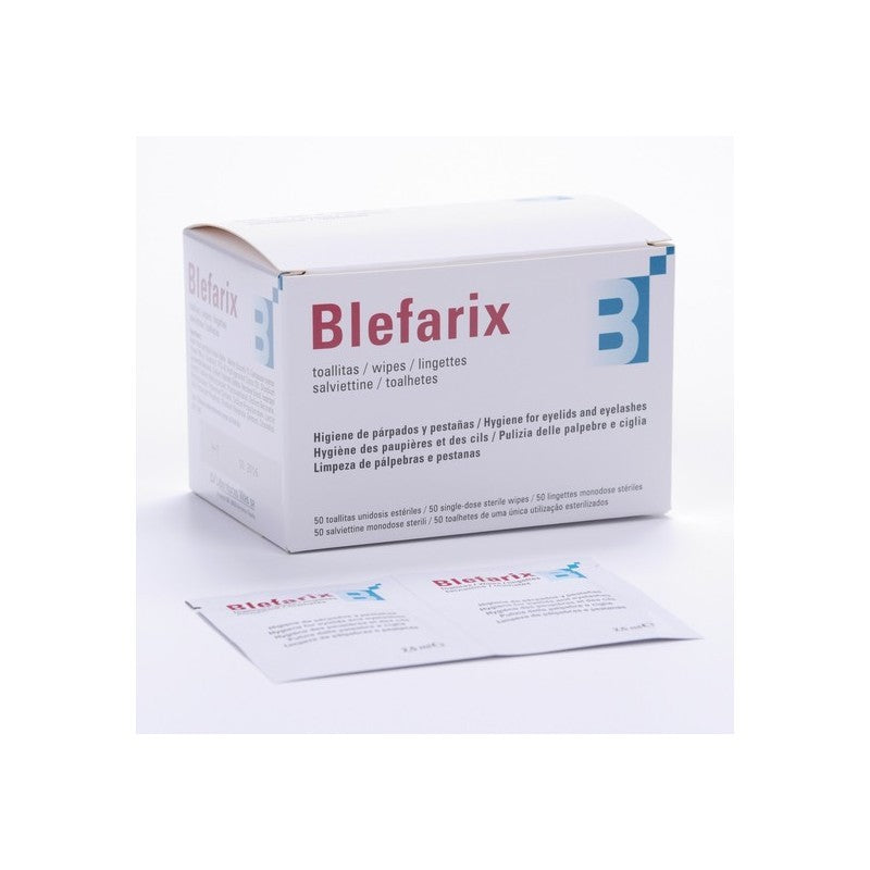 Blefarix Toallitas Parpados y Pestañas 50 Unidosis-1