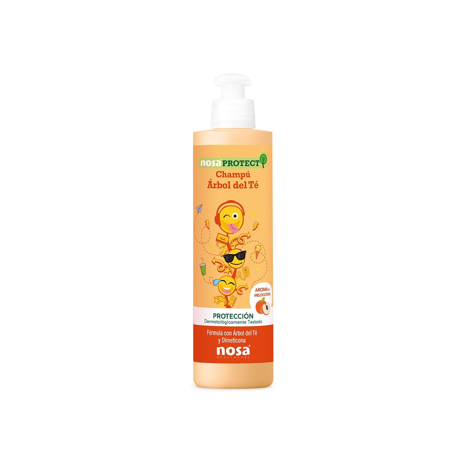 NosaProtect Champu Arbol del Te Melocoton 250ml-1