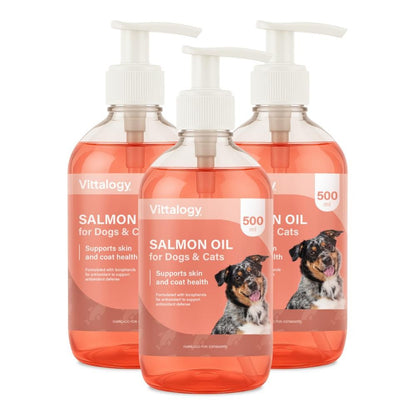 Vittalogy Aceite de Salmón para Perros y Gatos Triplo 3x500ml-1