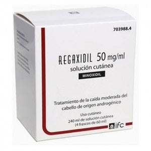 REGAXIDIL Solucion Cutanea Minoxidil 50mg/ml 4x60ml (240ml)-1