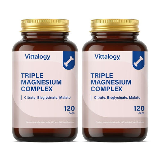 Vittalogy Triple Magnesium Complex 2x120 Cápsulas【PACK AHORRO】-1