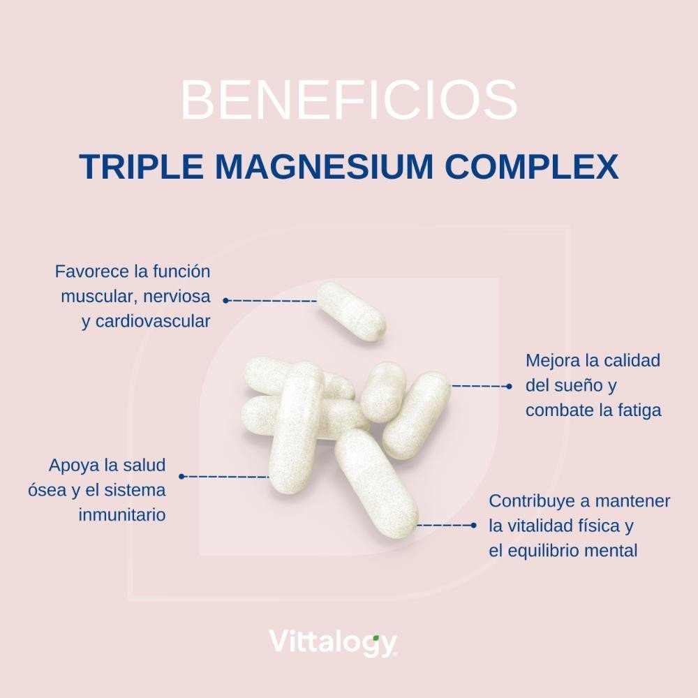 Vittalogy Triple Magnesium Complex 2x120 Cápsulas【PACK AHORRO】-4