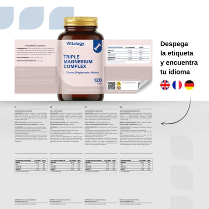 Vittalogy Triple Magnesium Complex 2x120 Cápsulas【PACK AHORRO】-7