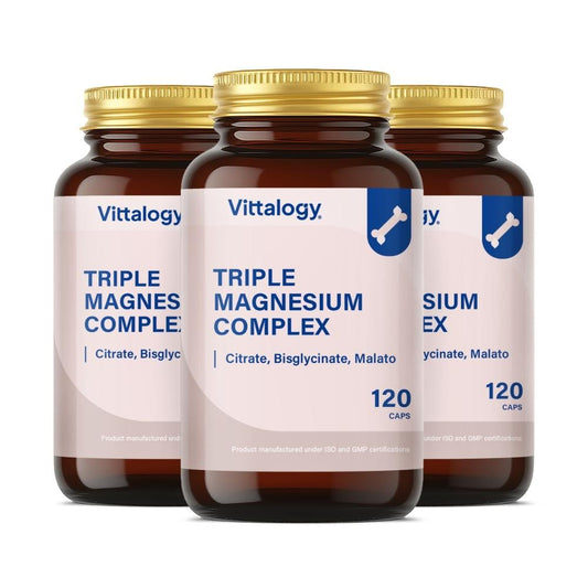 Vittalogy Triple Magnesium Complex 3x120 Cápsulas【PACK AHORRO】-1