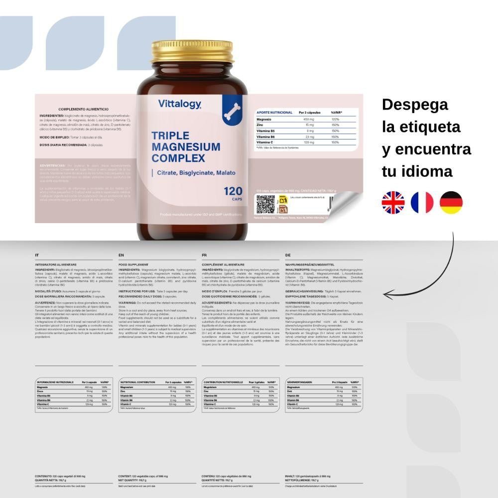 Vittalogy Triple Magnesium Complex 3x120 Cápsulas【PACK AHORRO】-7