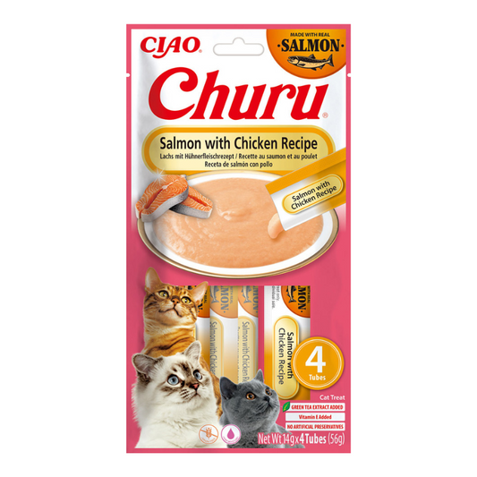 Churu Inaba Snack Crema Salmón e Frango 14g