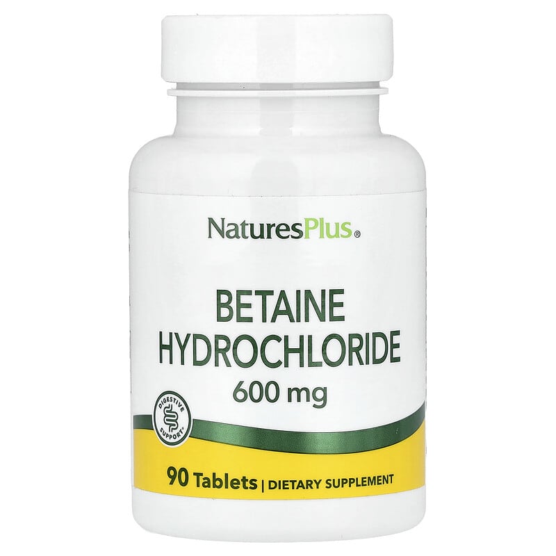 Natures Plus Betaína HCL 600 mg 90 Comprimidos