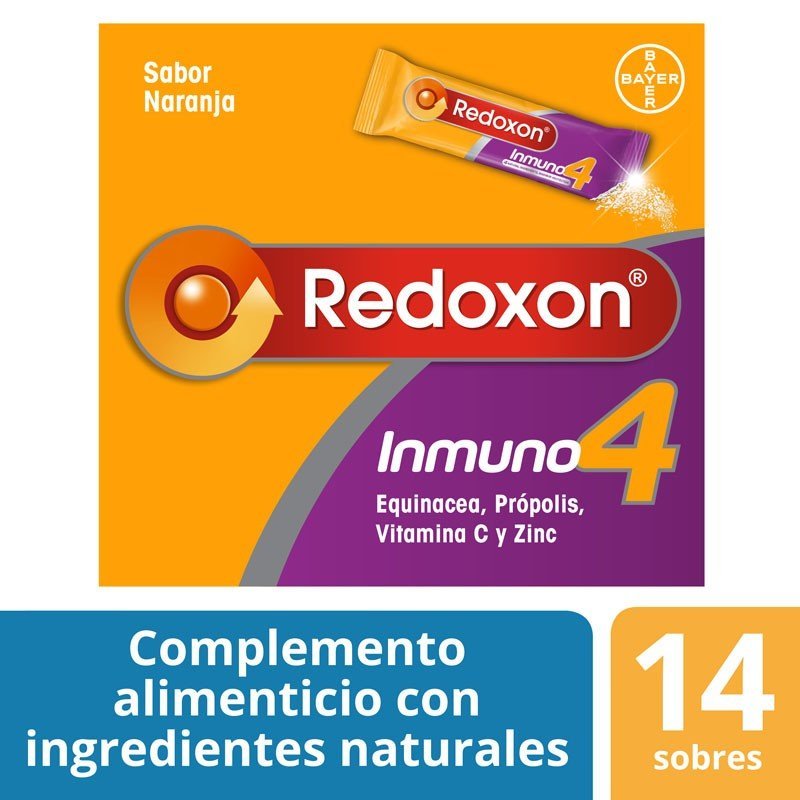 REDOXON Inmuno 4 Duplo Vitaminas Defensas Naturales 2x14 Sobres-3