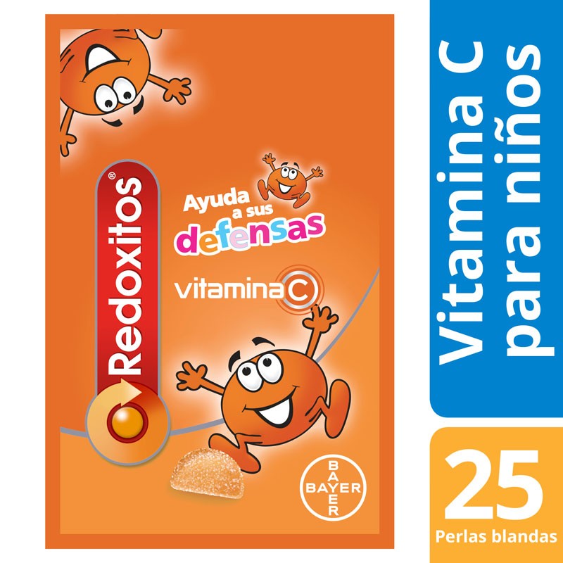 REDOXITOS Vitaminas y Defensas Duplo 2x25 Perlas Blandas sabor Naranja-2