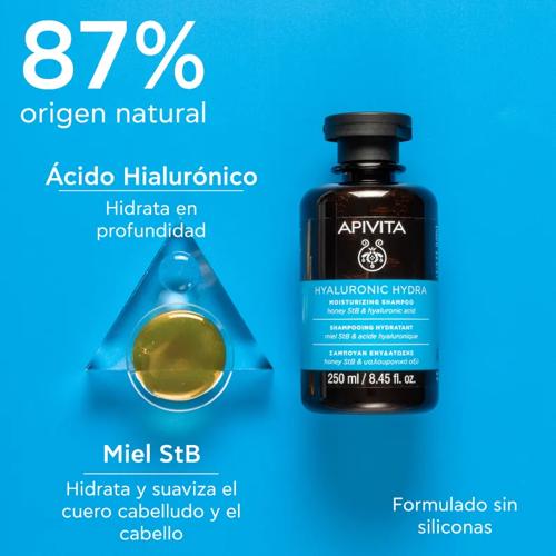 Apivita Shampoo Hyaluronic Hydra mit Honig und Hyaluronsäure 250ml