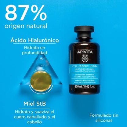 Apivita Shampoo Hyaluronic Hydra mit Honig und Hyaluronsäure 250ml