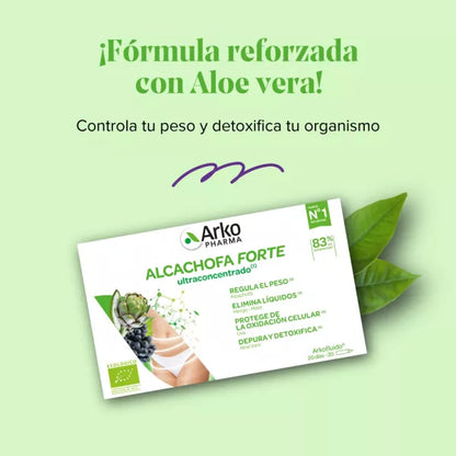 ARKOPHARMA Arkofluido Alcachofa Forte 20 Ampollas + Botella de Regalo