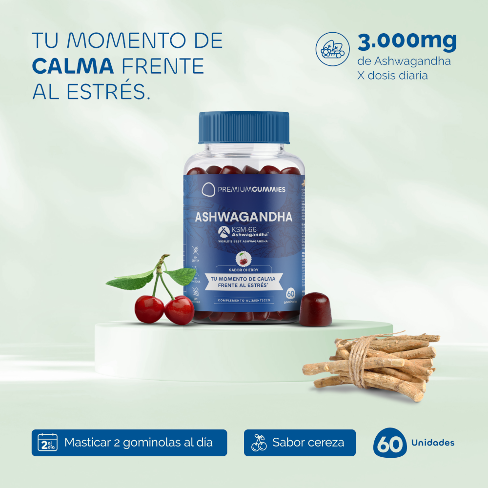 Premium Gummies Ashwagandha KSM-66 60 gominolas